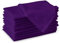 Encasa XO Baumwollstoffservietten | 12er-Set | Größe 43x43 cm | Purple Volltonfarbe | Waschmaschinenfest