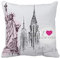Sofakissen Bezug Gebäude New York Sketch City Statue Bridge Usa Zierkissenbezüge Doppelseitige Kissenhüllen Premium Kissenhülle Für Couch Sofa 45X45Cm