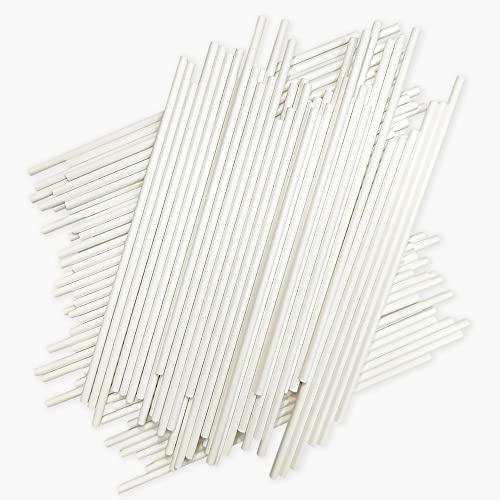 White Paper Lollipop Sticks,Cake Pop Sticks,Sucker Sticks for Cookies,Rainbow Candy,Chocolate,Cake Topper