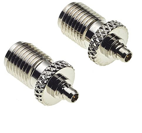 MMCX-Stecker auf SMA-Buchse Antennenadapter - Koaxialkabelverlängerungs-Koaxialadapter-Kit vernickelt für WiFi-Antennen/Netzwerke/Verlängerung männlich/weiblich Koaxialstecker-Kits - 2 Stück