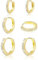 Gold Hoop Earrings,14K Real Goldplated Hoops with AAA Diamond Zirconia For for Women Girls, Small Huggie Hoop Earrings Set for Women, 3 Pairs Sterling Silver 925 Cartilage Hypoallergenic Earring