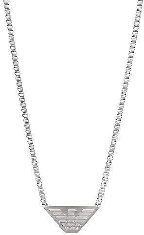 EMPORIO ARMANI Herrenkette Logoplakette Edelstahl, EGS2984040