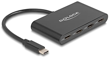 Delock USB 3.2 Gen 2 USB Type-C Hub mit 4 x USB Type-C Buchse - 10 Gbps