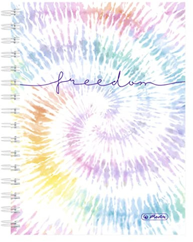 Herlitz Spiral-Boutiquebuch A5, 100 Blatt kariert, Motiv: New Batic Freedom, 1 Stück