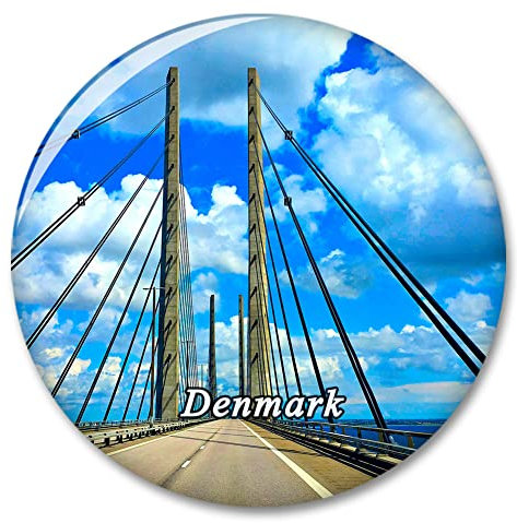 Kühlschrankmagnet, Motiv: Dänemark-Brücke, dekorativer Magnet, Aufkleber, Reise-Souvenir-Kollektion, Touristen-Stadt, Geschenk, Whiteboard, Küche