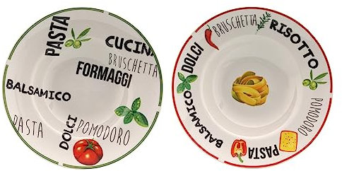 Hit Pastateller aus Porzellan, 27 cm Größe