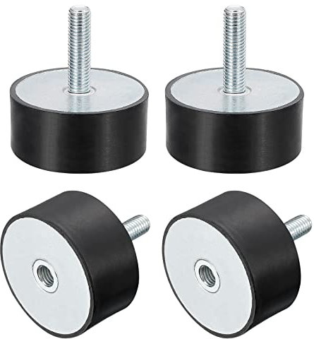 QUARKZMAN Gummilager 4Stk M10 Stecker/Buchse Schwingungsdämpfer Stoßdämpfer für Garage Motor Luft Kompressor Auto Schiffsspulen D60mmxH30mm