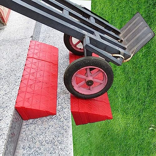 MKYOKO Bordsteinrampe, TüRschwellenrampe, Auto Rampe, Treppenrampe, 12×12×20cm, for TüRen, Einfahrten, Gehwege, Auto, Roller, Fahrrad (Size : 12x12x20cm/4.7 * 4.7 * 7.8in)