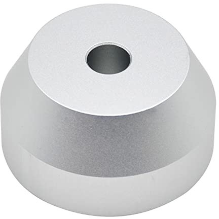 IMCCZONY 1 Uds Adaptador de CúPula de Disco de Vinilo Universal 45RPM Tocadiscos Accesorios de Aluminio para Vinilo de Registro EP de 7 Pulgadas