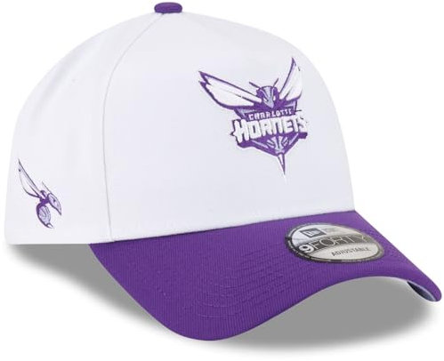 New Era 9Forty A-Frame Snapback Cap - Charlotte Hornets weiß
