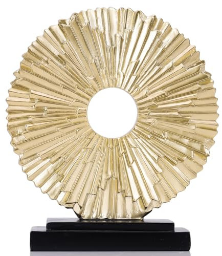 XMGZQ Golden Skulpturen Deko Wohnzimmer Modern,Büro Deko Statue,Dekoration Schlafzimmer,Dekofigur,Deko Wohnung Modern,Abstrakte Deko Objekt,Minimalistische Skulptur Für Regal Decoration