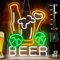 Laybasic Bier Neonschild 40x30cm, Dimmbare LED Leuchtreklame mit USB/Batteriebetrieb, Stylische Bar Wanddeko für Party, Nachtclub, Restaurant, Mann Höhle, Geburtstag, Festival, Feiern