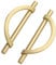 9BUILD 6 Pack 128mm Brushed Brass Kitchen Cupboard Handles Gold Drawer Handles Zinc Alloy Cabinet Handles Half Moon Kitchen Handles Wardrobe Handles UK0047