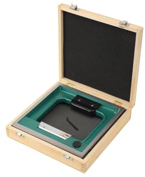 Lfhelper Rahmen Wasserwaage 250 x 250 mm Maschinenwasserwaage 0,02mm/m | Präzisions-Wasserwaage, Tragbare Richtwaage mit Holzkoffer, Quadratischer Rahmen-stil Level Messwerkzeug Industrial Tools