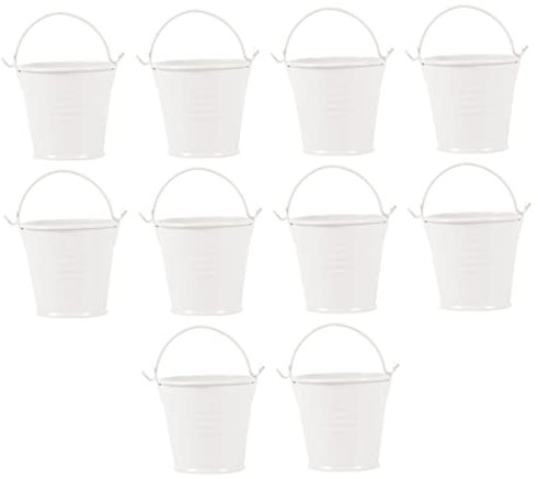 KITANDOVE 10stücke Mini Eimer Metallblech Hängende Deko-Buckets Für Pflanzen Und Party- Für Hochzeiten Und Heimdekoration