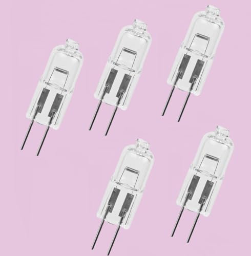 BULBEAWICK 5er Pack G4 Halogenlampe G4 12V 10W mit G4 Bi-Pin Sockel 20W 35W 50W Dimmbar 12V-15W