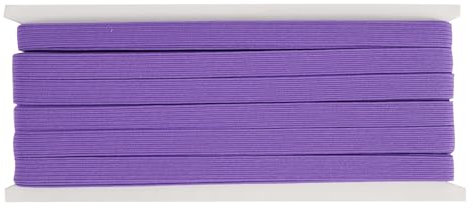 DHAIQC Gummiband Lila 10mm, 18 Meter Gummibänder zum Nähen Gummilitze Elastisches Band für Hosengummi DIY DIY Handwerk Stoffe zum Nahen (Lila, 10mm)