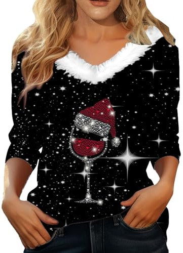 Générique Pull De Noël Femme Lumineux - Chemise Rose En Lin - Pull Plaid - Sweat Militaire - Sweat De Noël Chic Et Élégant
