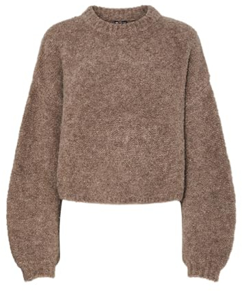 PIECES Damen Pcjasana Ls Oneck Knit Bc