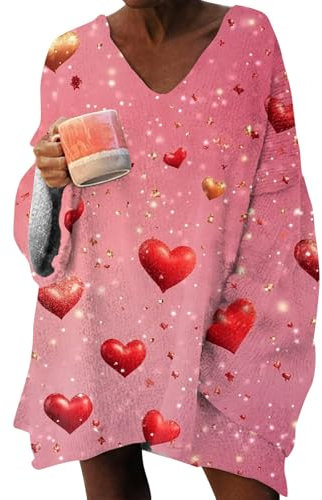 Generisch Geschenkideen für Frauen Damen Sweatshirt ohne Kapuze Partner Geschenke für beide pärchen Armband Pullover lang Damen
