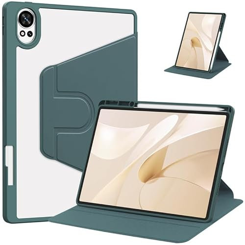 Étui pour tablette Huawei MatePad Air 2024 12 / MatePad 12X 2024 12 - Cuir PU fin et léger - Fonction veille/réveil automatique - Fermeture magnétique - Vert