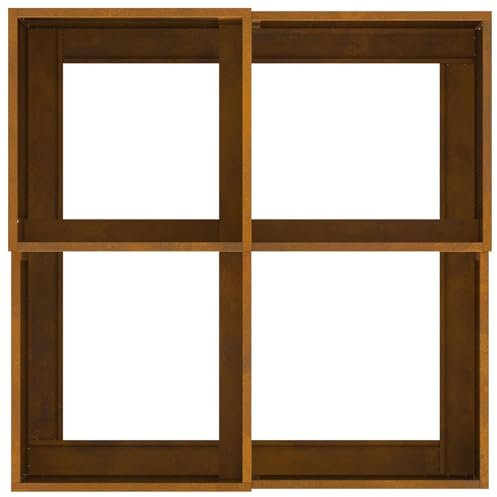 vidaXL Fioriera da Giardino 100x100x48 cm in Acciaio Inossidabile