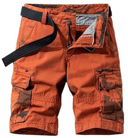 FDKLOOK Cargo Shorts Herren Sommer Camouflage Kurze Hosen Bermuda Freizeithose Arbeitshosen