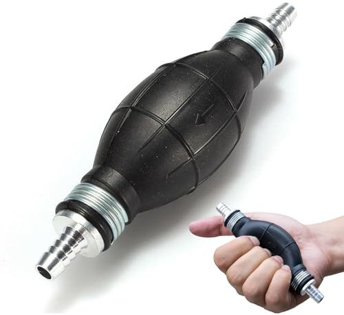 Esshogo 8 mm Poire D'Amorcage Carburant Pompe, Gaz Carburant Diesel Eau Liquide Automobile Jardin Pompe, Ligne de Carburant Pompe Amorceur Ampoule, pompe manuelle carburant, pompe essence manuelle