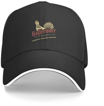 ECUXSRHN Basecap für Herren Schwarze Baseballcap hasseroder Essential Streetwear Wild Ball Hut