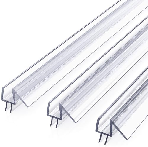 Delamu 3-Pack Shower Door Bottom Seal, 3/8''× 39'' Shower Door Sweep Strip