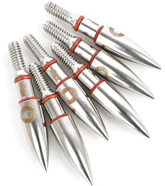 surwolf 24pcs Bogenschießen Ziel Punkte Pfeilspitzen Alloy Stahl Gegengewicht Pfeilspitzen 100 Körner Screw-In Pfeilkopf mit Gummi O-Ring