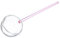 Luxshiny Cucharón De Vidrio Transparente Para Servir: Cuchara Sopera De Mango Largo Cucharón Para Salsa De Postre Para Café Té Helado Pastel Cocina Casera - Rosa