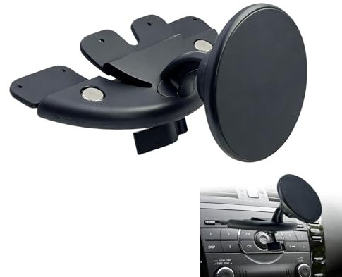 SEYUGOPTI Magnet Handyhalter CD-Schlitz Auto für iPhone 12 bis 17 | Magnetische KFZ-Halterung mit starker Haltekraft, einfache Montage im CD-Slot aller gängigen Fahrzeuge, 360° drehbar