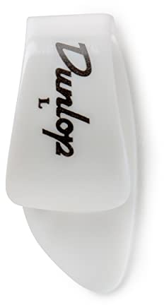 Dunlop White Thumbpick Large Left - 12 Pack