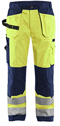 Blaklader 15331860 Hose mit hoher Sichtbarkeit, Gelb/Marine, grootte D108