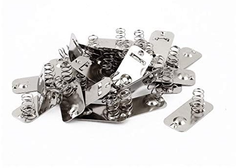 sourcing map 30 Pcs AA Batteries Metal Battery Spring Contact Plate Replacement for Remote Control Rc Car Battery Charger