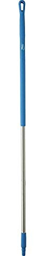 Vikan 29393 59 Stainless Steel Handle with Threaded Tip, 1-7/32 Diameter, Blue