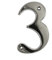 Beautiful 3 Inch Bevelled Edge Polished Chrome Door Number 3 - Screw Fix Front House Number 3