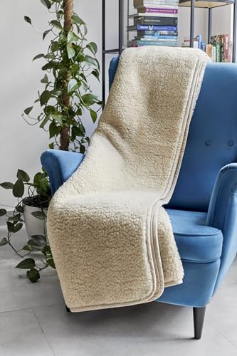 100% reine Merinowolle, für Sofa oder Bett, 160 x 200 cm