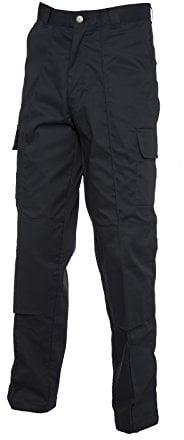 Cargo Trouser with Knee Pad Pockets - Black - 42R