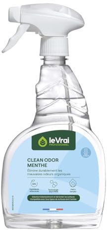 ENZYPIN - Clean Odor, Enzymatischer Geruchskonzentrat – alle Böden und verschiedene Oberflächen – 93 % biosurierte Inhaltsstoffe – Duft Minze-Eukalyptus – hergestellt in Frankreich – Sprühflasche 750 ml