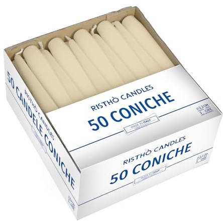 Cereria Di Giorgio - 50 Candele Coniche - Ø 2,2 cm h. 25 cm - Avorio