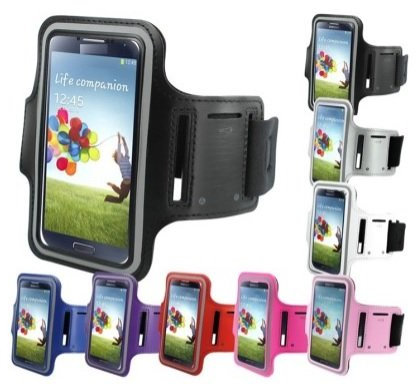 Brassard sport en néoprène pour smartphone Samsung Galaxy S5 Mini pour course à pied/course à pied/sport Couleur fuchsia