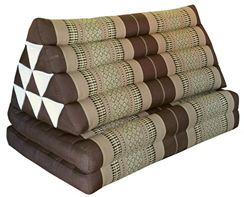 Wilai Kapok Thaikissen Kissen mit Zwei Auflagen XXL, braun/beige