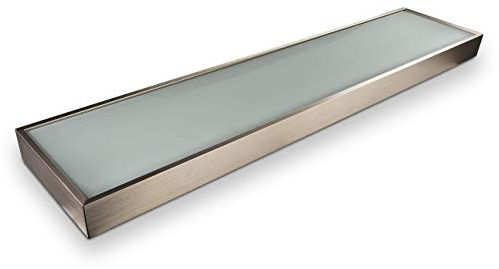 SO-TECH® LED-Leuchtregal Dallas 1200 x 200 mm Edelstahloptik inkl. 18 W LED-Leuchte, Netzkabel u. Schalter