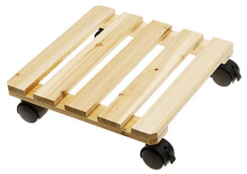 Verdemax 5151 Chariot en Bois carré avec 4 Roues 30 x 30 cm