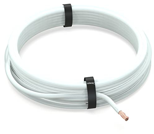 AUPROTEC Cavo unipolare 1.0 mm² FLRY-B Filo Elettrico ad Anello: 5m, Bianco