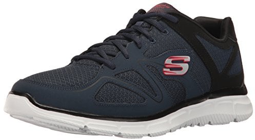 Skechers Verse Flash Point, Sneakers Uomo, Navy Black Red, 42.5 EU