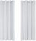 Deconovo Super Soft Foil Print Line Foil Printed Blackout Curtains, Thermal Insulated Window Treatment Eyelet Curtains for Living Room, 46 x 54 Inch(Width x Height), Silver Grey, 2 Panels