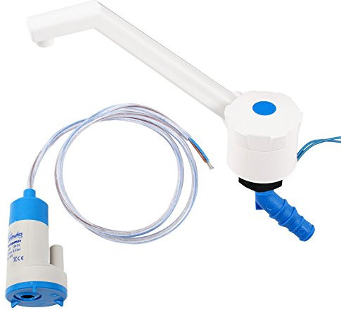 Novo 12v Wasserhahn mit Tauchpumpe für Wohnmobil, Wohnwagen - ABS Kunststoff, Bauhöhe: 135 mm, 90 g, weiß